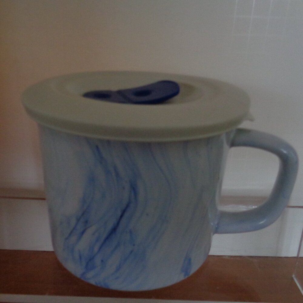 CORNING MARBELIZED 20 OZ MEAL MUG W/VENTING LID